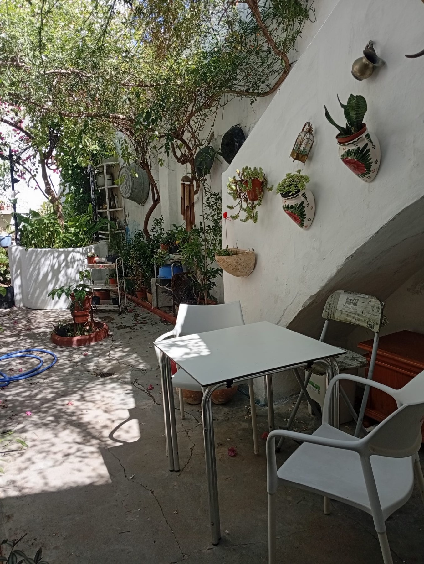 Zona exterior con mesa